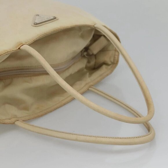 PRADA Hand Bag Nylon Beige Auth - Picture 8 of 16